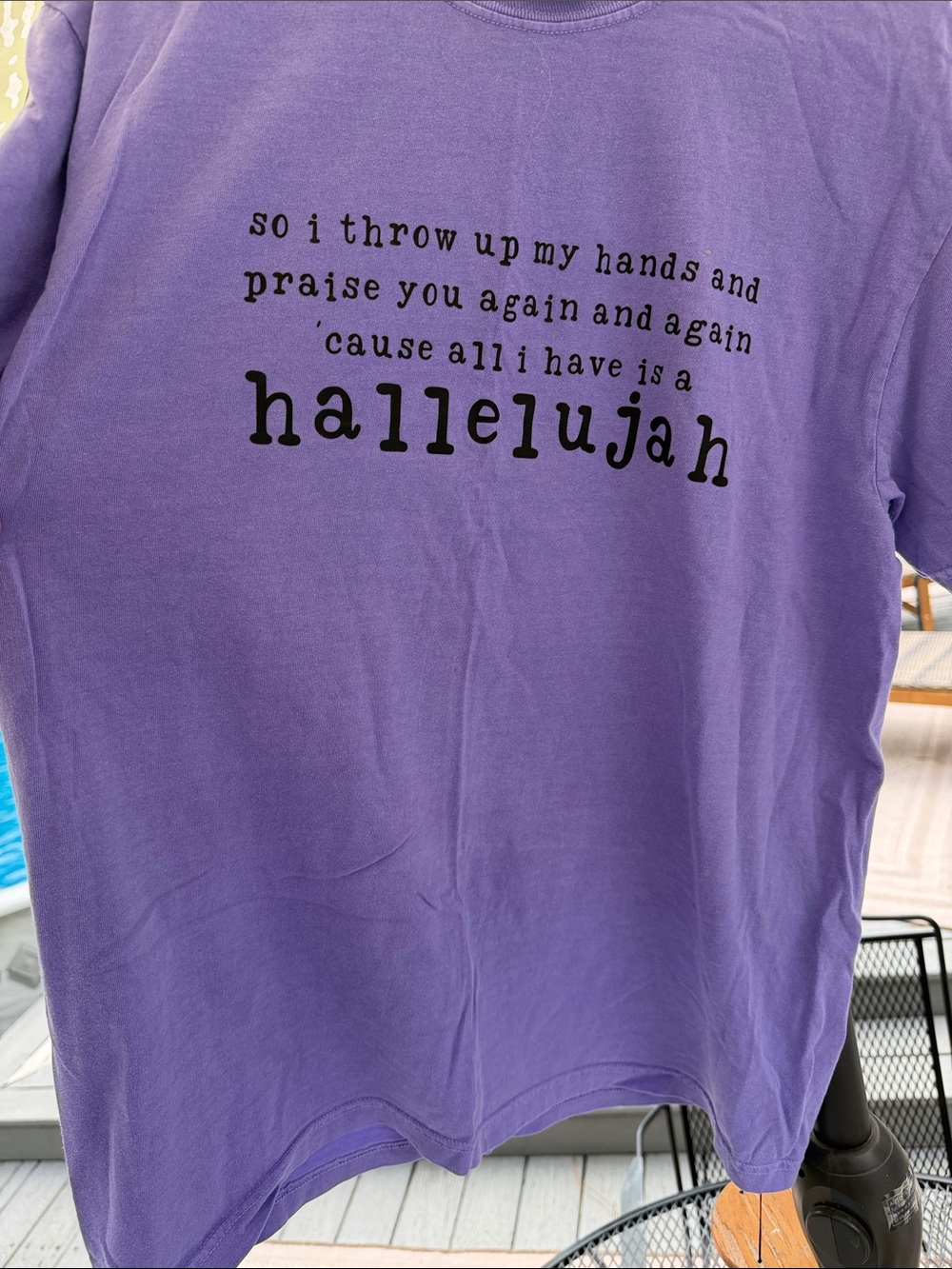 Comfort Colors Purple Kids Hallelujah Graphic Tee